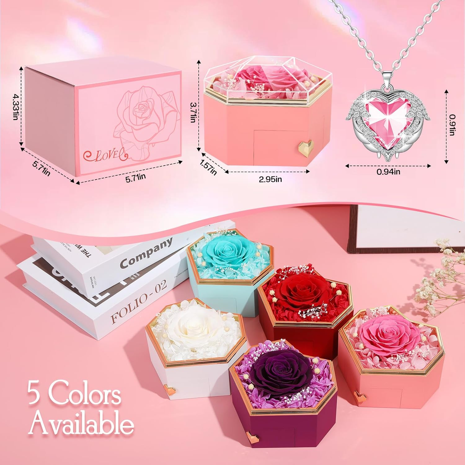 Eternal rose light Valentine romantic gift
