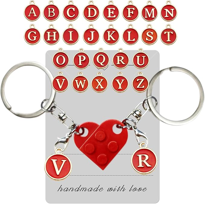 personalized matching keychains for couples Valentine gift