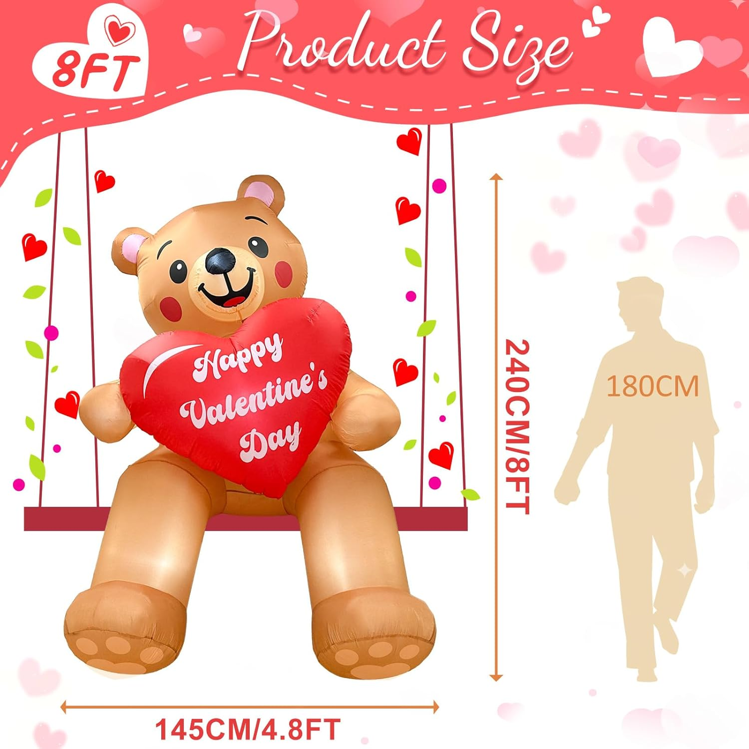 Festive Valentine’s Day inflatable decoration for couples
