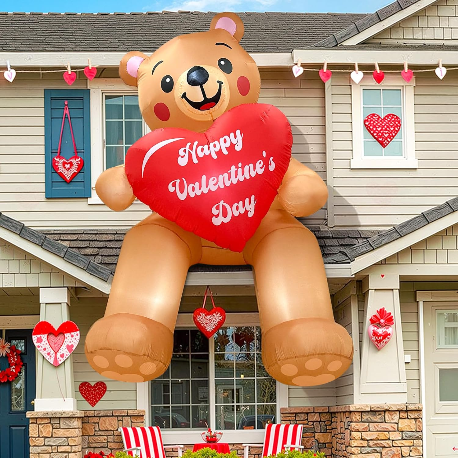 Festive Valentine’s Day inflatable decoration for couples
